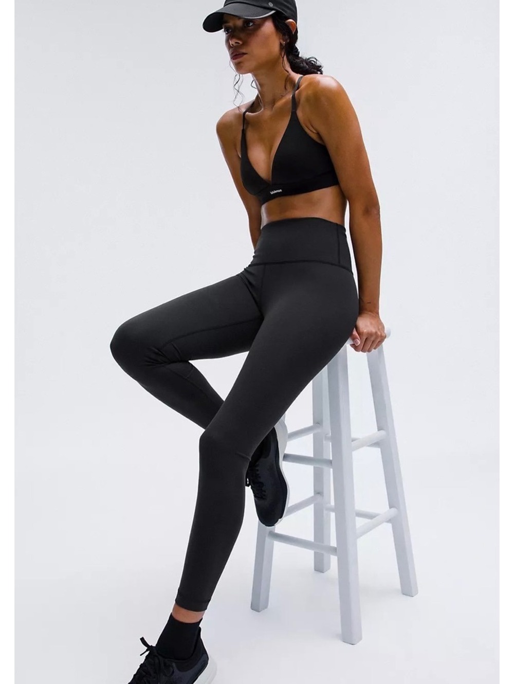Lululemon Wunder Train High Rise 25” Leggings Womens Black Everlux Athleisure
